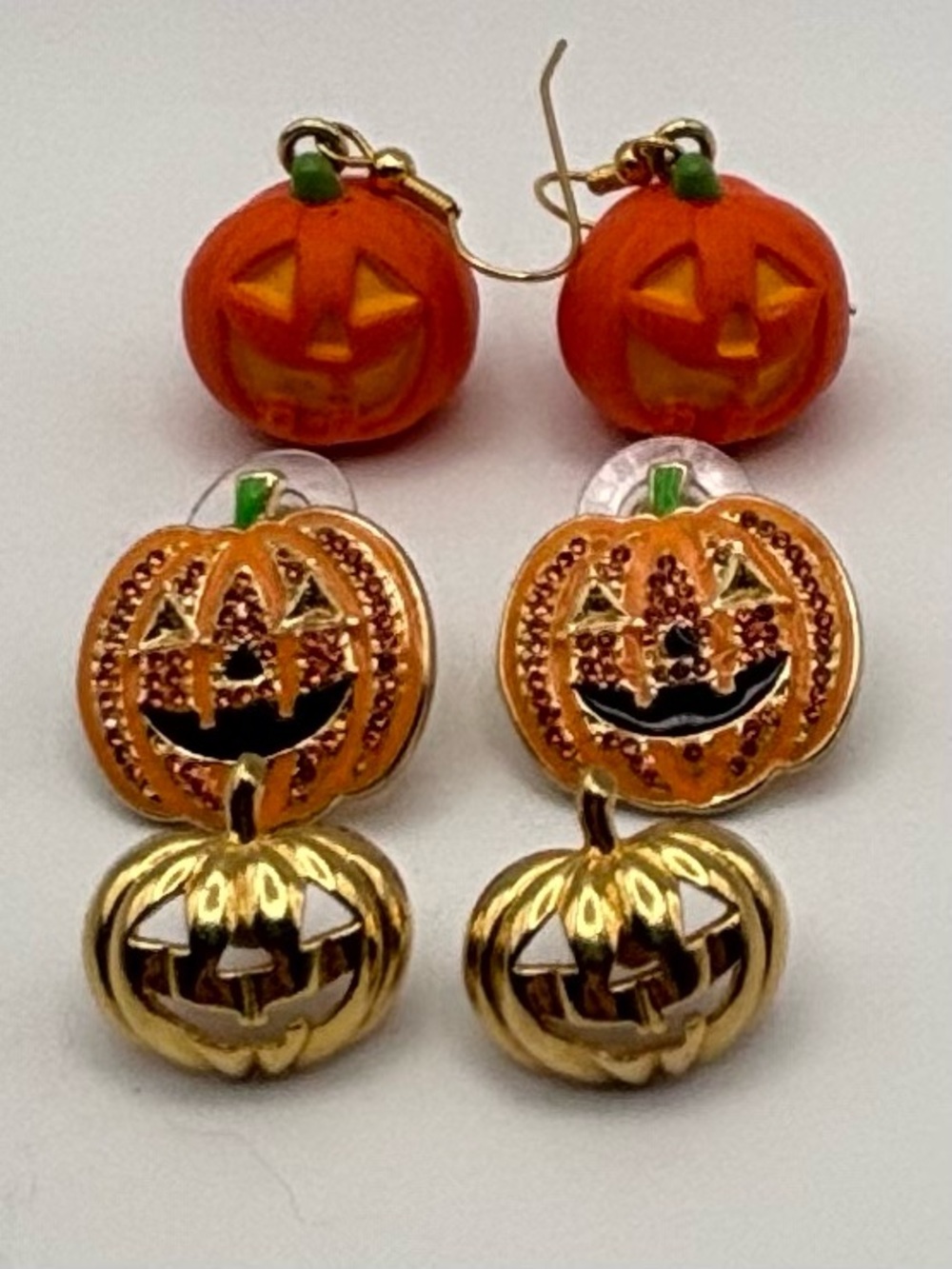 Halloween Pumpkins Set of 3 Earrings